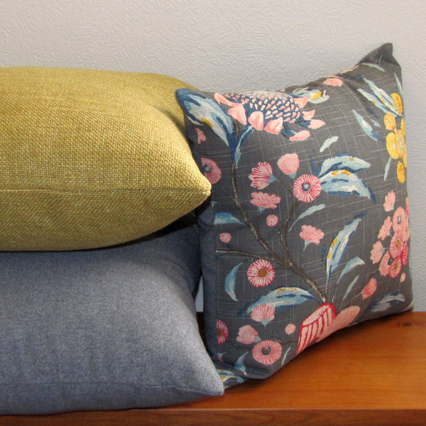 Hinterland cushion cover, charcoal