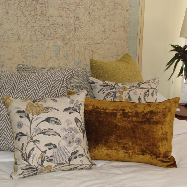 Bespoke Topaz luxury Italian velvet cushion cover