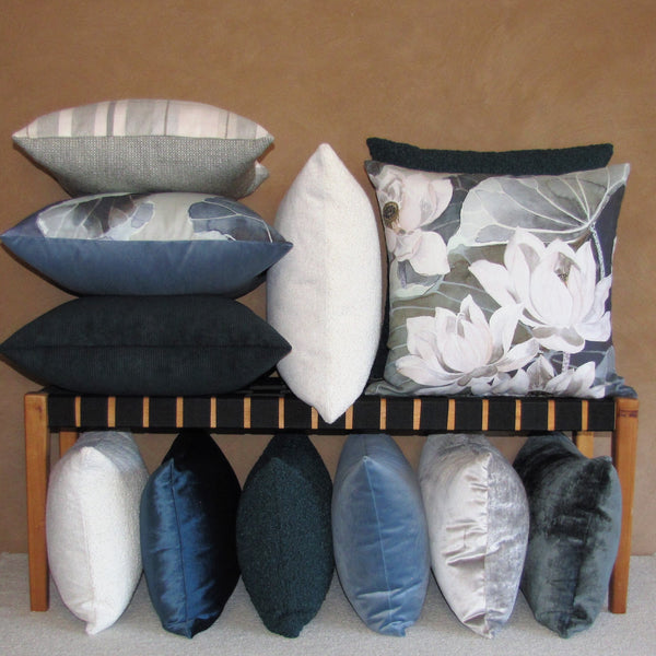 Lotus linen cushion cover