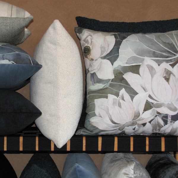 Lotus linen cushion cover