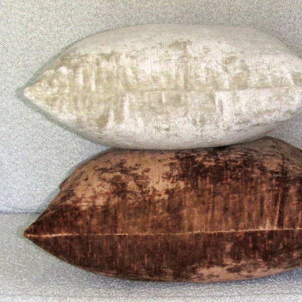 Bespoke Copper luxury Italian velvet cushion cover