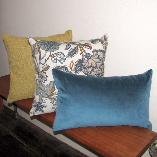 Mallard teal velvet cushion cover