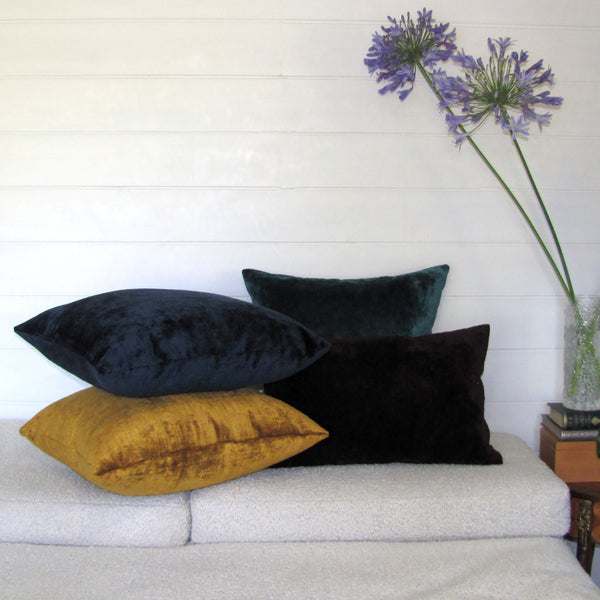 Bespoke Aquamarine luxury Italian velvet cushion cover