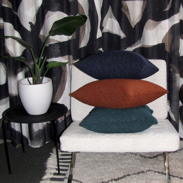 made to order Ovis Midnight boucle cushion cover