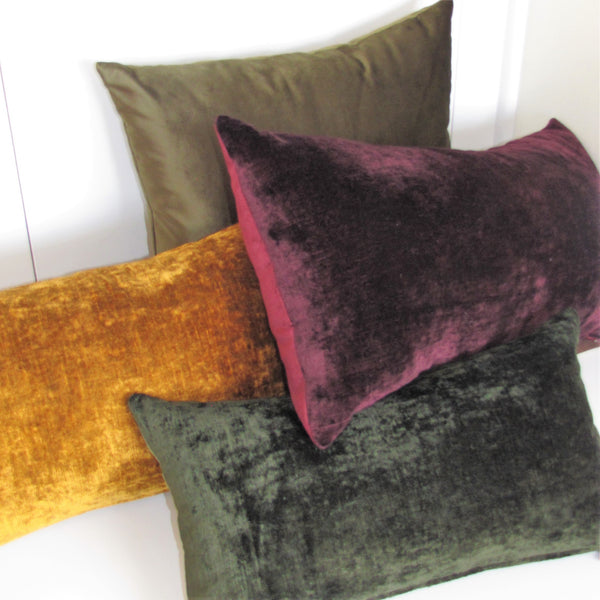 Duo velvet Mulberry Magnolia cushion cover