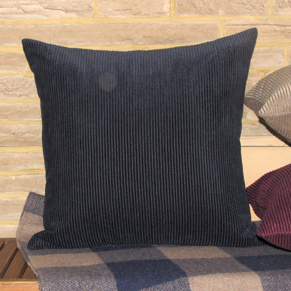navy blue corduroy cushion cover