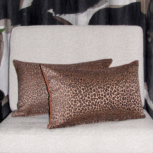 Leopardo Copper Luxury Cushion Cover