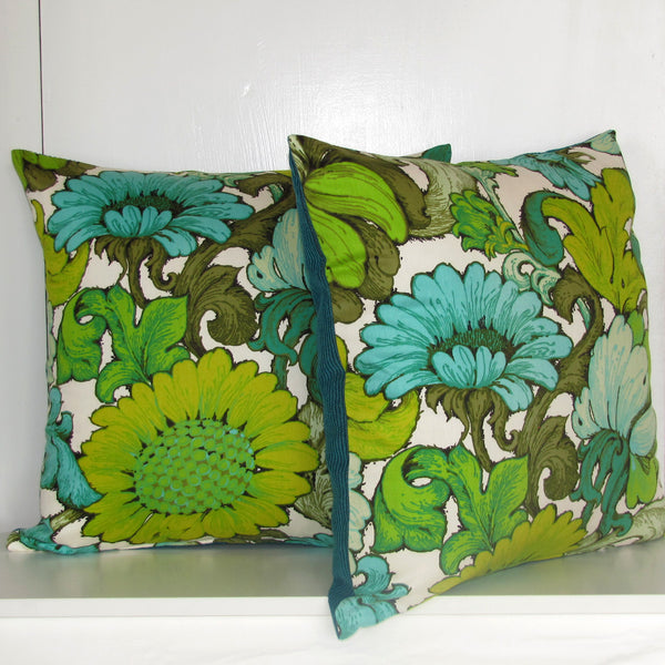 bright lime retro cushion cover