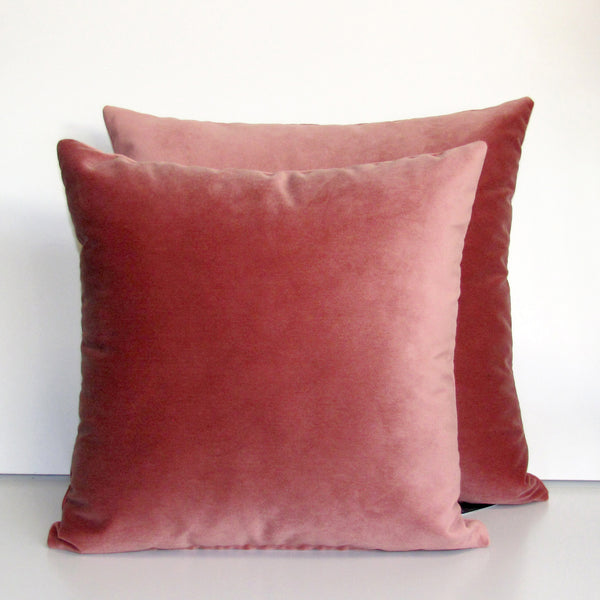 Blush pink velvet cushion cover