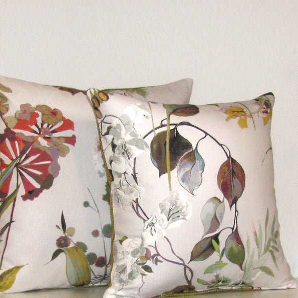 Agatha cushion cover, rose quartz with linen reverse