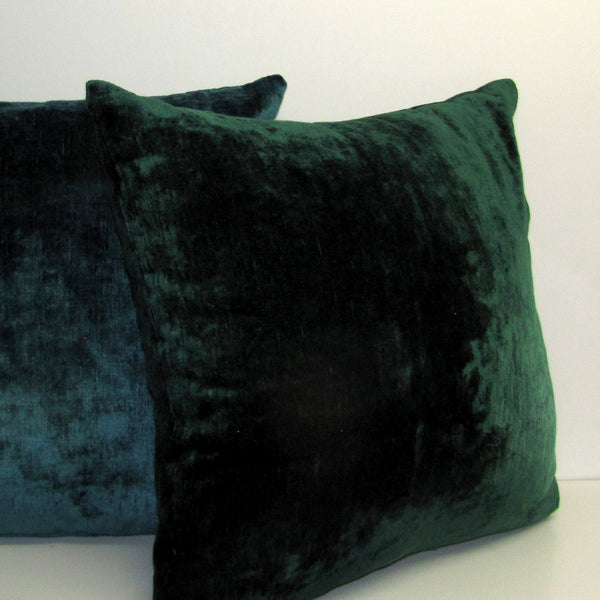 Bespoke Emerald luxury Italian velvet cushion cover