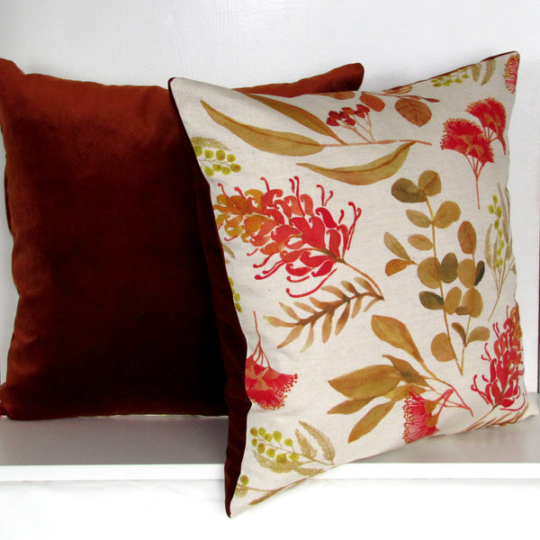 Bush flowers cushion cover