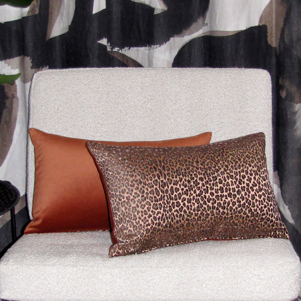 Leopardo Copper Luxury Cushion Cover