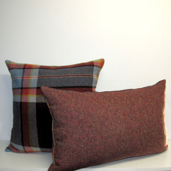 Fletcher woollen check cushion cover