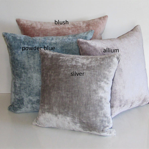 Duo velvet Silver Cloud cushion cover