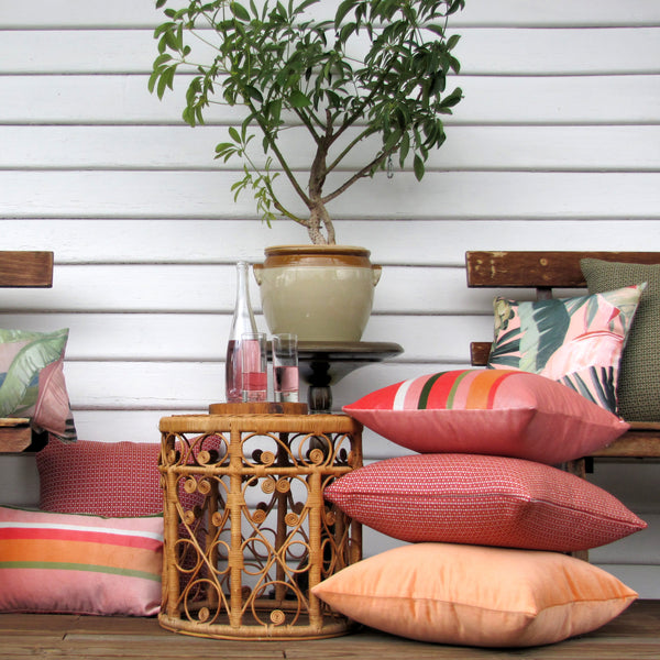 Coral Tropicalia, indoor/outdoor cushion cover