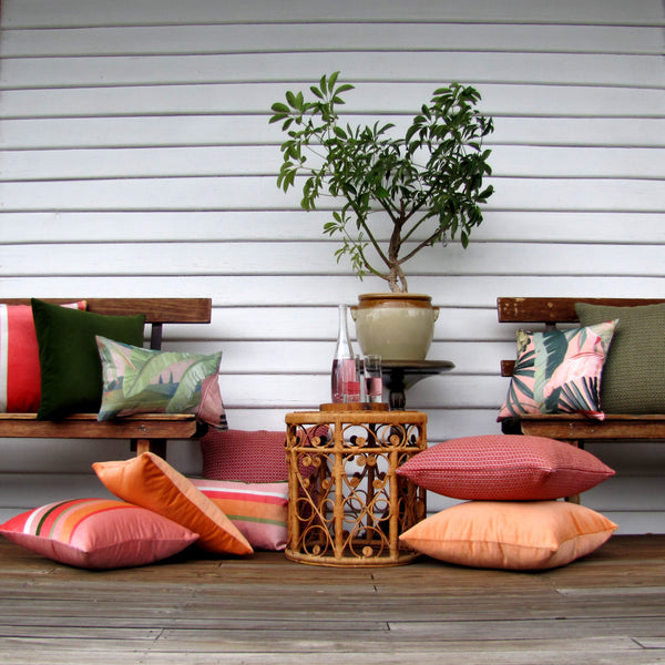 Red Coral Esplanade indoor/outdoor cushion cover