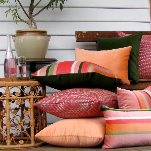 Red Coral Esplanade indoor/outdoor cushion cover