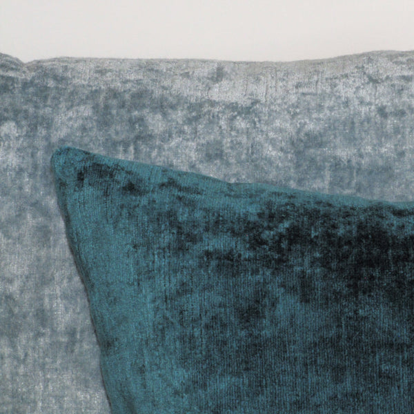 Duo velvet Aqua Mallard cushion cover