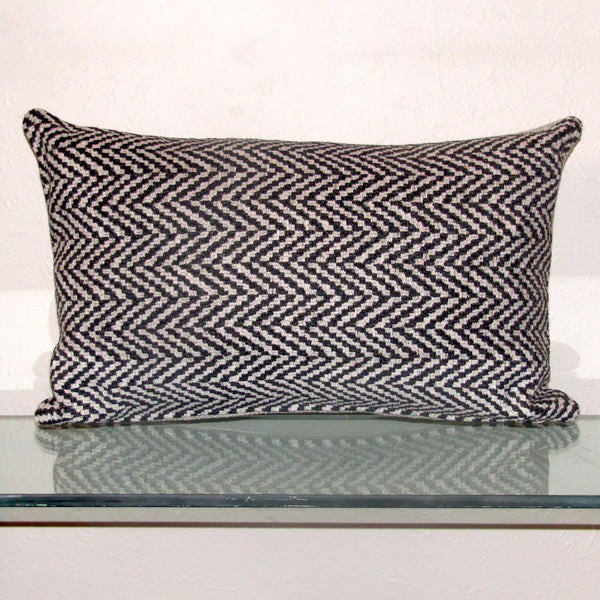 Apache wool blend cushion cover, black & cream