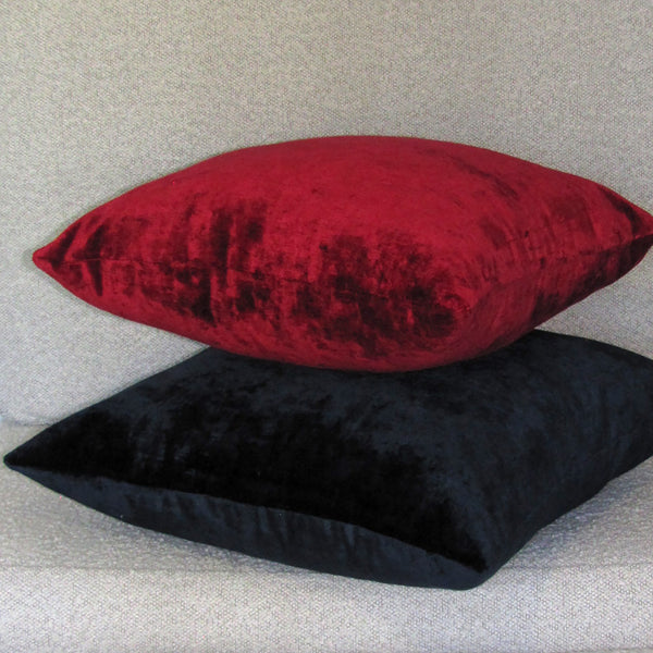 made to order Bespoke Red luxury Italian velvet cushion cover