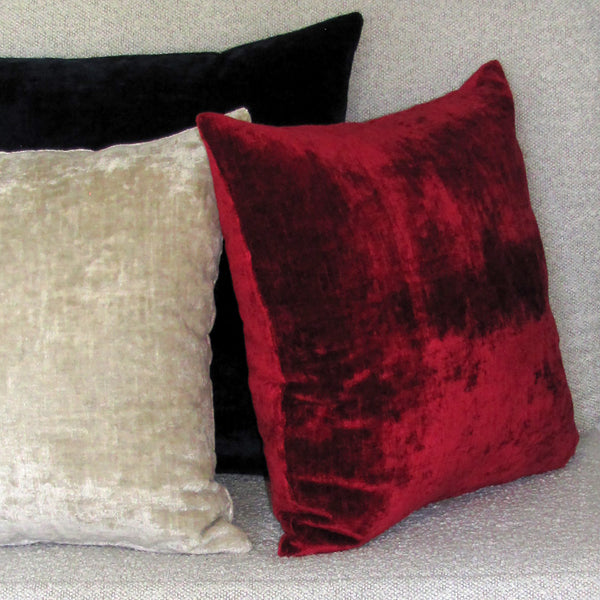 made to order Bespoke Red luxury Italian velvet cushion cover