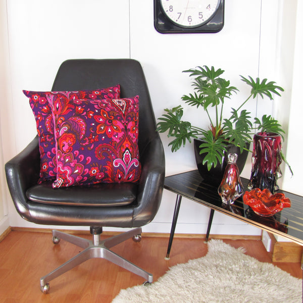 fabulous retro paisley cushion cover
