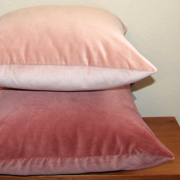 Rosewater pink velvet cushion cover
