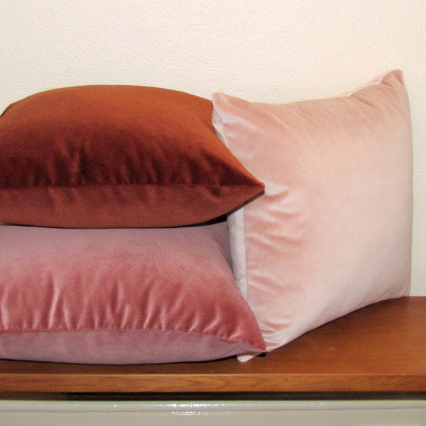 Copper velvet cushion cover