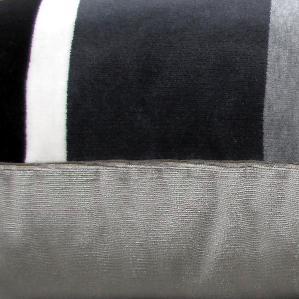 Charcoal South Beach Stripe, indoor/outdoor cushion cover