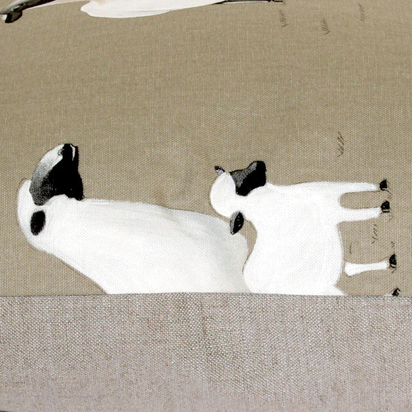 La Brebis linen cushion cover, sheep design