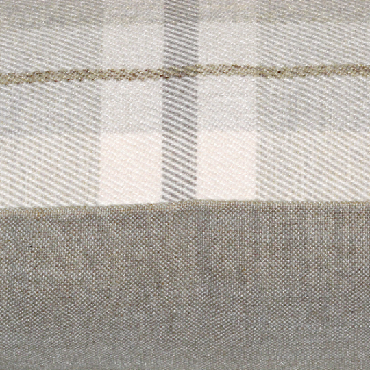 Sutherland Oatmeal check cushion cover