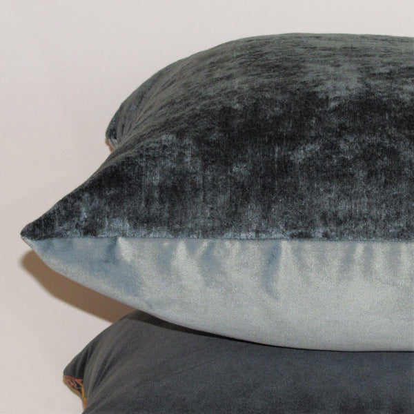made to order Duo velvet Atlantic Lichen cushion cover