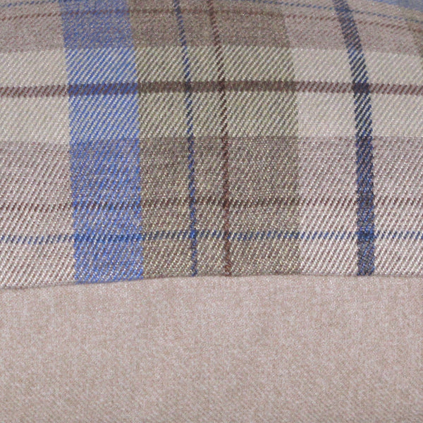Lanark Larkspur check cushion cover