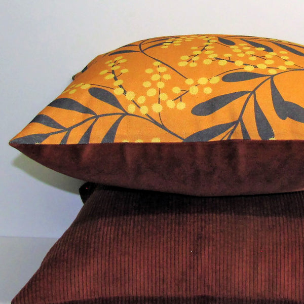 made to order wattle gold cushion cover