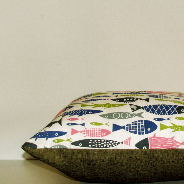 Fish cushion cover, 45cm