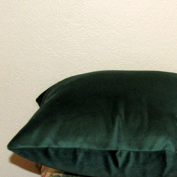 Emerald green velvet cushion cover
