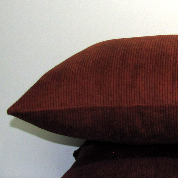 Aspen Terracotta corduroy cushion cover