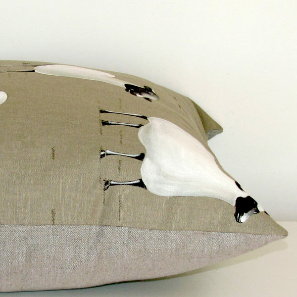 La Brebis linen cushion cover, sheep design