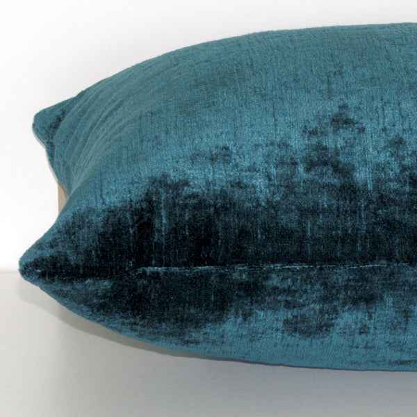 Bespoke Aquamarine luxury Italian velvet cushion cover