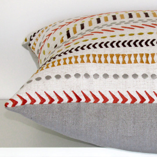 Revival embroidered cushion cover