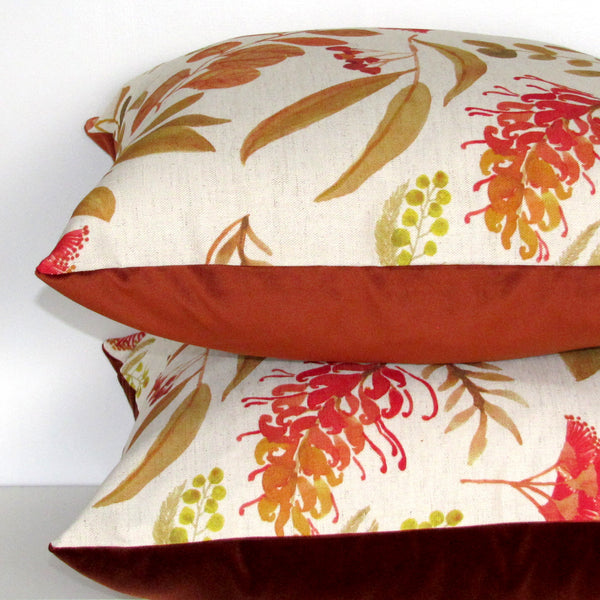 Bush flowers cushion cover