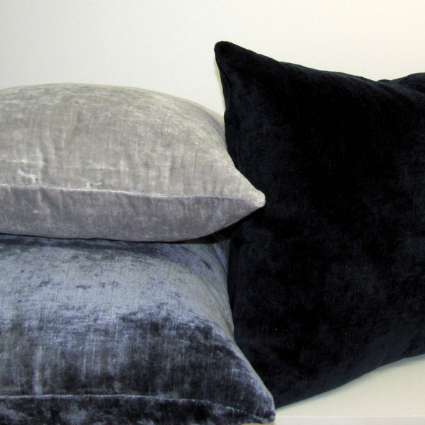 Bespoke Smoke grey luxury Italian velvet cushion cover