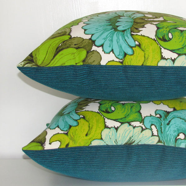 bright lime retro cushion cover