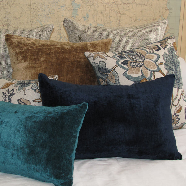 Made to order Bespoke Midnight luxury Italian velvet cushion cover