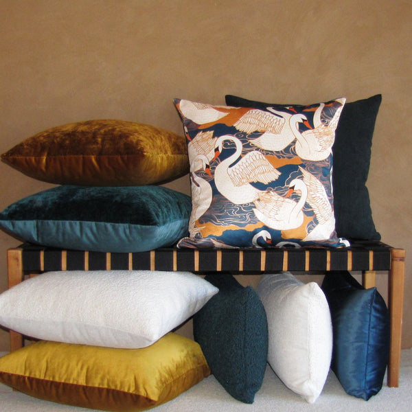 Made to order Golden Hot Toddy velvet cushion cover
