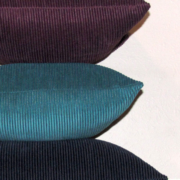 kingfisher teal corduroy cushion cover
