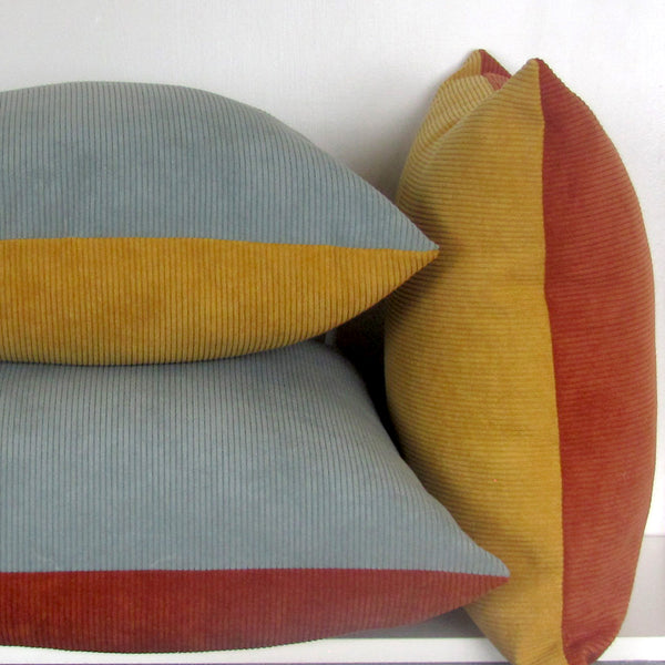 two-tone corduroy cushion covers