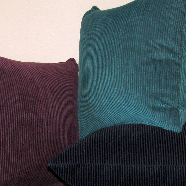 kingfisher teal corduroy cushion cover