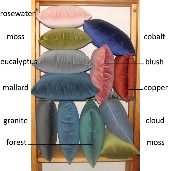 Mallard teal velvet cushion cover